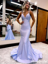 Sparkly Sequins V-neck Spaghetti Strap Mermaid Long Prom Dress,Evening Dress,PD37762