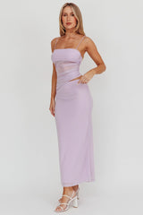 Lorely Gathered Bodice Maxi Dress Lilac