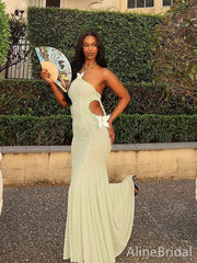 Sexy Mint Green Halter Long Mermaid  Prom Dress, Evening Dress, PD382180