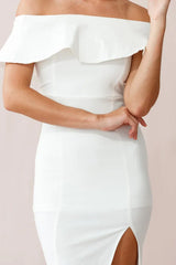 Alina Elegant Bodycon Dress White