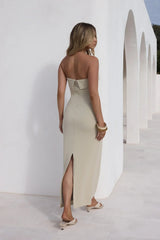 Sunny Daze Strapless Maxi Dress Pistachio